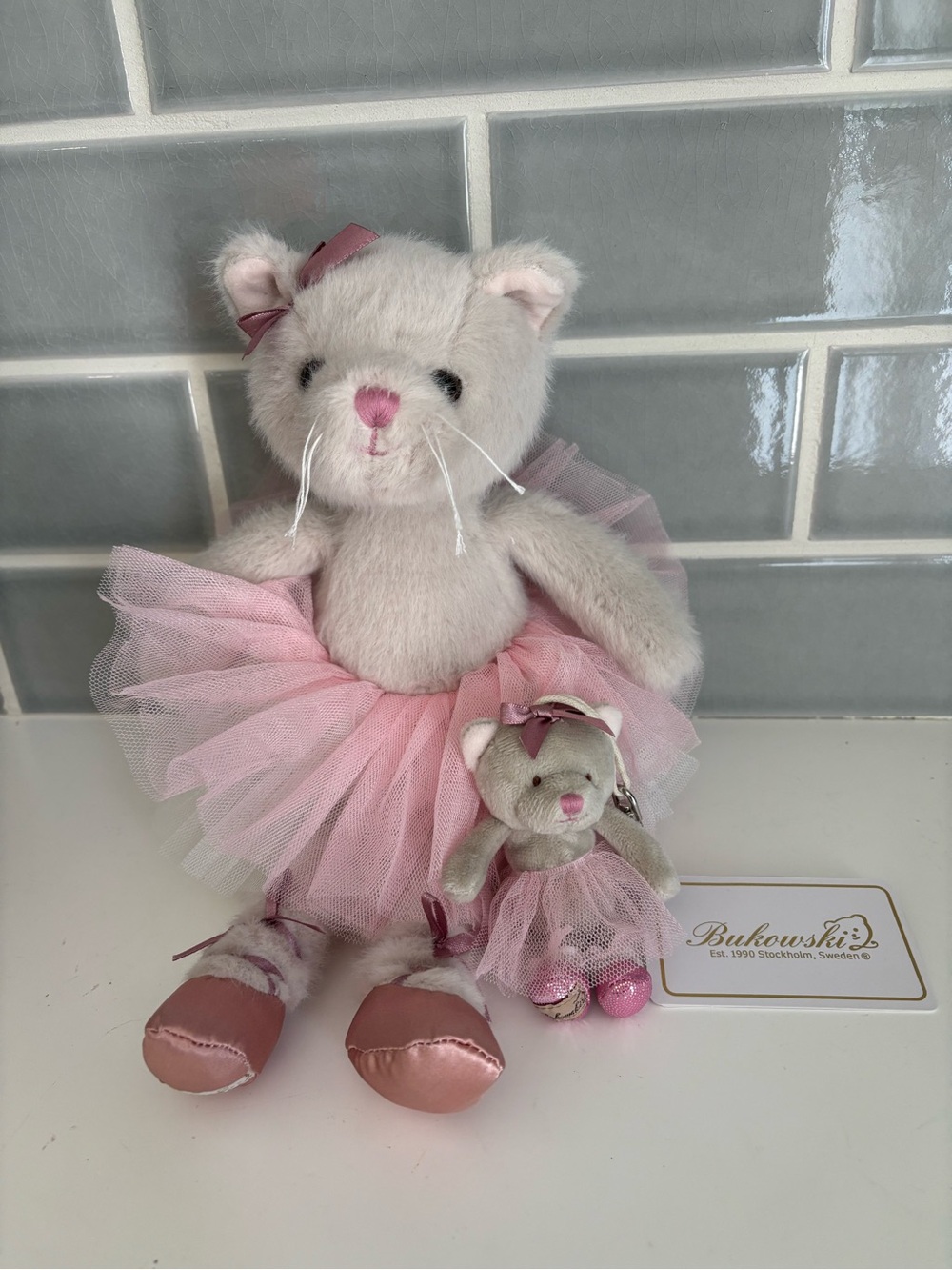 Sweet Albertina ballerina cat plush  and key chain  by Bukowski Bears
